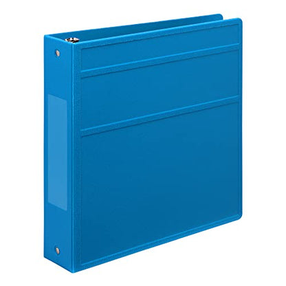Carstens 2-Inch Heavy Duty 3-Ring Binder - Side Opening, Pool Blue, Durable Plastic, Precision No-Gap Rings, Waterproof Covers, No Pockets, Holds 300 US Letter Sheets, BPA-Free, Made in USA (5828-3R) - color: Blue, size: Individual