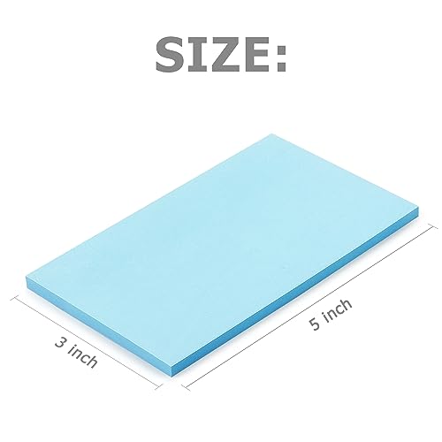 Winner Aura Sticky Notes 3x5 inch Bright Colors Self-Stick Pads 8 Packs 400 Sheets - color: 3x5 in 8 Pads