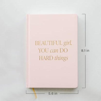 Sweet Water Decor Journal for Women - Pink Journal & Writing Notebooks for Adults - Cute & Beautiful Journals for Women - 100 Ruled Pages - Journal with Gold Foil Details - Beautiful Girl. Size: 8.1" x 5.6" x .6" - style: Beautiful Girl