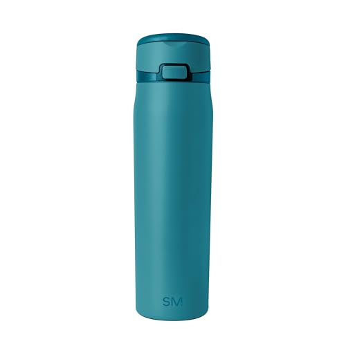 Simple Modern Mesa Loop Water Bottle with Covered Straw and Handle | 24oz Cup Holder Friendly Insulated Stainless Steel Bottles for Travel, Sports and School | Maui - color: -Maui, size: 24 Ounces