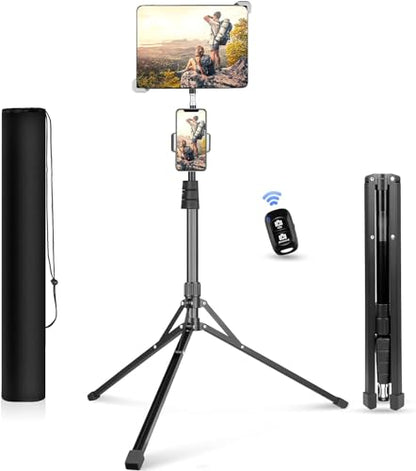 UBeesize 67-in iPad Tripod Stand, 360 Rotating Tablet Mount & Phone Holder, Compatible with 9.9-15.7 Inches Tablets - size: 67-in