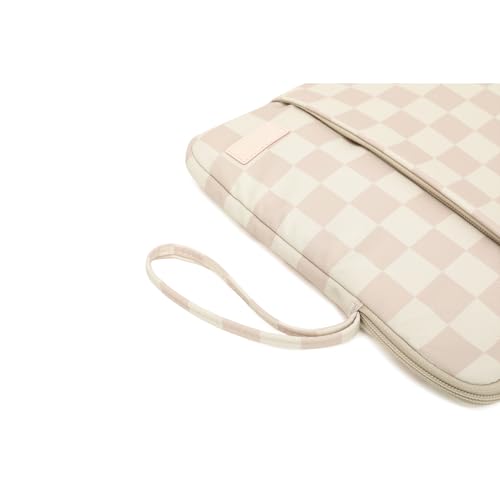 Laptop Sleeve 13.3 inch14 Inch, 15.6inchWater Resistant Traveling Computer Cover with Handle, Shockproof Protective Carrying Laptop Case (Y8-Khaki Checker, 16 inch) - color: Y8-Khaki Checker, size: 16 inch