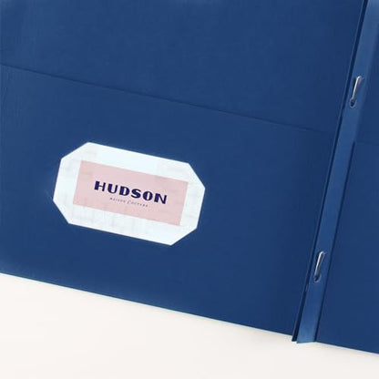 Avery Two Pocket Folders with 3 Prong Fasteners, Holds 70 Sheets, 25 Blue Folders (47975) - color: Dark Blue
