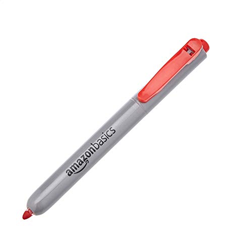 Amazon Basics Retractable Permanent Markers, Quick Drying Fade Resistant Ink, Versatile Art Supplies for Drawing, for Home, School, and Office Use, Assorted Colors, 12 Count - color: Assorted, size: 1 Count (Pack of 12)