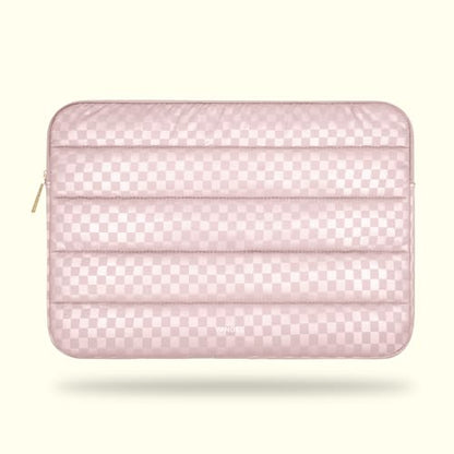 Vandel Puffy Laptop Sleeve Case, 13-14 inch Laptop Sleeve Bag Case 13.3 Inch, Compatible with MacBook Air/Pro 13/Pro 14/iPad Pro 12.9, HP Dell ASUS Computer Bag Cover, Checker Pink - color: c. Checker Pink