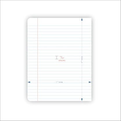 Composition Book – 100 Sheets, Wide Ruled, 9.75 x 7.5 inch – Durable Flex Cover – School & Office Use – Pack of 6 - color: Black Marble, size: Pack of 6