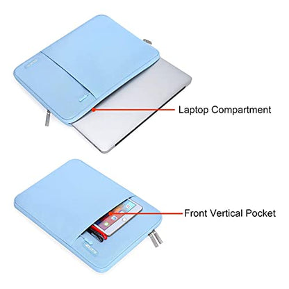 MOSISO Laptop Case 13.3 inch, 13-13.3 inch Laptop Sleeve Compatible with MacBook Air/Pro 13/Pro 14 M5 M4 M3 M2 M1, HP Dell ASUS Lenovo,Polyester Vertical Computer Sleeve Bag with Pocket, Air Blue - color: Air Blue, size: 13.3 inch