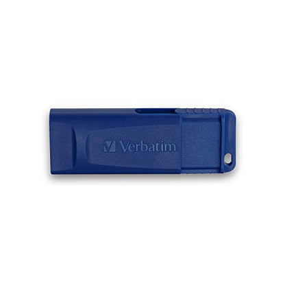 Verbatim 98659 128GB USB 2.0 Flash Drive - Cap-Less & Universally Compatible - Blue - size: 128 GB