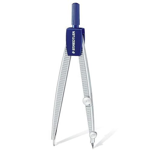 STAEDTLER Advanced Student Compass 2 Piece Set - Metal Compass with Quick-Set Center Wheel, Universal Adapter & Spare Lead, Draws Circles up to 10.25" - style: 3 Piece Set (Plastic Case)
