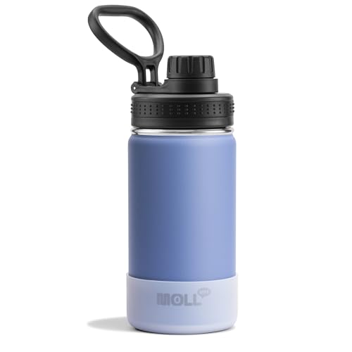 Kids Water Bottle-12 oz Stainless Steel Vacuum Insulated Sports Water Bottle for School, Reusable Metal Travel Water Flask with Silicone Boot (Royal Blue) - color: Royal Blue, size: 12 Ounces