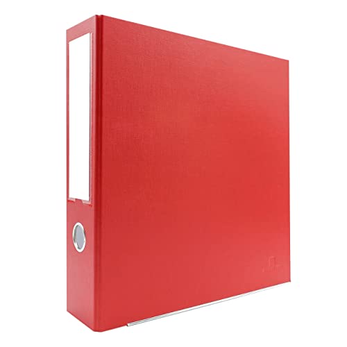 3-Ring Premium Round-Ring Binder - Red, 3" Spine, by Bindertek | 450 Sheet Capacity, 2" Round Rings, Linen-Textured Covers, Steel Reinforced Edges, Spine Label Included - color: Red, size: 3" Spine