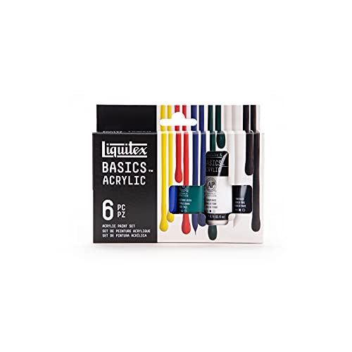 Liquitex BASICS Acrylic Paint Set, 6 x 22ml (0.74-oz) Tube Paint Set, Primary - style: Primary 6 x 22ml (0.74oz)