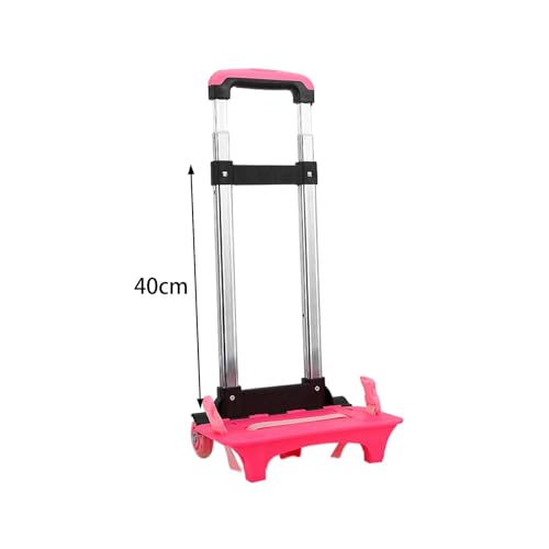 Backpack Hand Truck, Compact Portable Backpack Trolley, Luggage Cart, Foldable Wheeled Hand Trolley, Style A (2 Wheel Pink) - color: Style a (2 Wheel Pink)
