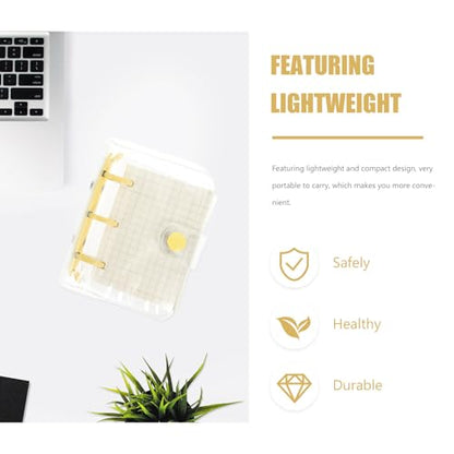 GAROZATION Mini 3-ring Loose-leaf Binder Notebook, Small Decorative Scrapbook Notepad with Smooth Writing Pages, Multi-function Mini Notebook for School, Office, and Personal Notes