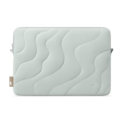 tomtoc 360 Protective Puffy Laptop Sleeve for 15-inch MacBook Air M5/A3448 (2026), M4/A3241 2025, M3/A3114, M2/A2941, 15" Surface Laptop 7th(Copilot+ PC)/6/5/4/3, Quilted Puffer Soft Computer Case Bag - color: Lakeshore, size: 15-inch for MacBook Air