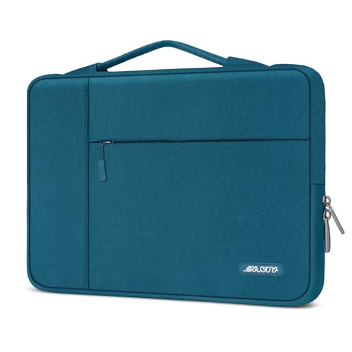 MOSISO Laptop Case 13.3 inch, 13.3 inch Laptop Sleeve with Handle | Compatible with MacBook Air/Pro 13/Pro 14, HP Dell ASUS Lenovo, Polyester Multifunctional Computer Bag, Deep Teal - color: Deep Teal, size: 13.3 inch