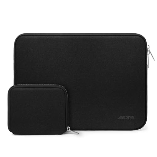 MOSISO Laptop Case 13.3 inch, 13-13.3 inch Laptop Sleeve Bag Compatible with MacBook Air/Pro 13/Pro 14 M5 M4 M3 M2 M1, HP Dell ASUS Lenovo, Neoprene Computer Sleeve Bag with Small Case, Black - color: Black, size: 13.3 inch