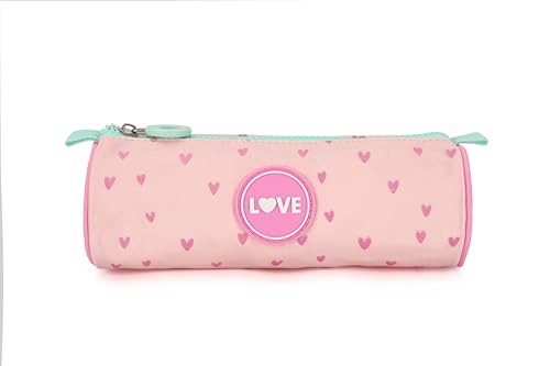 Wheels Rolling Kids Backpack for Elementary Luggage School Trolley Bag with Lunch Box 3pc Set (HEART PINK) - color: Heart Pink