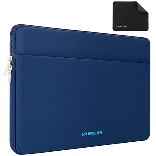 RAINYEAR Laptop Sleeve Case 15.6 Inch, Protective Portable Case with Front Pocket, Briefcase Handbag Computer Carrying Bag Laptop Bag Compatible for HP, Dell, Asus, Lenovo, Notebook, Navy Blue - color: Navy Blue, size: 15.6 inch