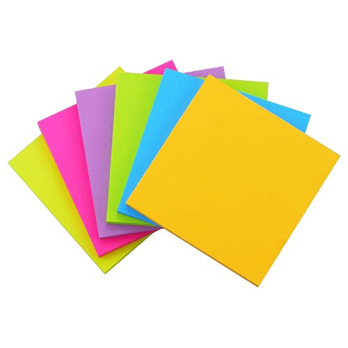 Early Buy Sticky Notes, 4x4 in, 6 Bright Colors, 6 Pads, 70 Sheets/Pad - color: 6 Bright Color 4x4 in
