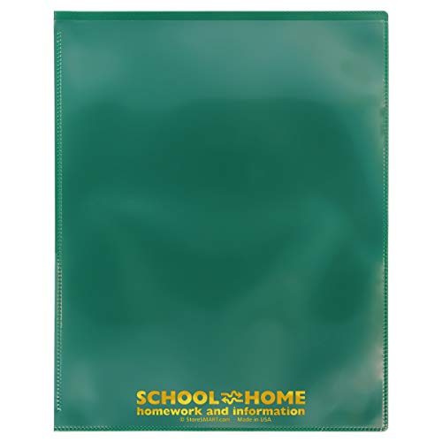 StoreSMART - School/Home Folders - Green - 100-Pack - Archival Durable Plastic - Homework and Information - Made in U.S.A - SH900SV-G100 - color: Green, size: 100-Pack