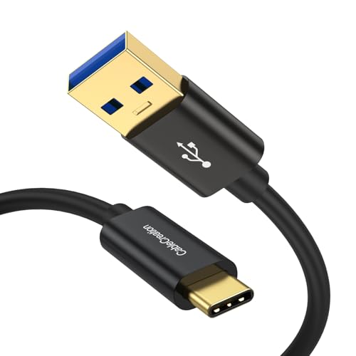 CableCreation USB C to USB A Cable 1FT,Type C to USB 3.1 3.2 Gen2 10Gbps | USB A to C Data Cable,Android Auto Cord 3A for USB-C External SSD MacBook Pro iPad,Galaxy S24/S23+,iPhone 16/15,Black - color: Dark Black, size: 1FT/0.3m