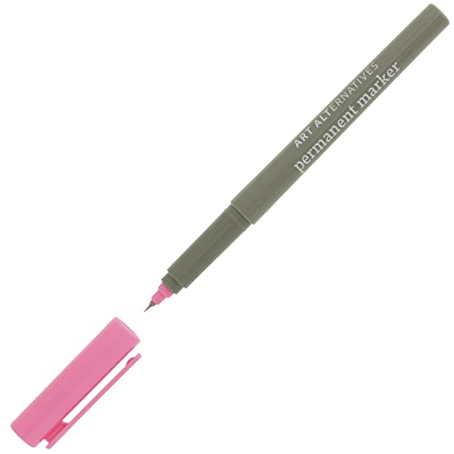 Art Alternatives 영구 마커, 엑스트라 파인, 핑크 - 1.2mm 펠트 펜촉 - 영구 - 다중 표면 - 드로잉 + 글쓰기 + 일러스트레이션 - color: 핑크, size: 1개(1팩)