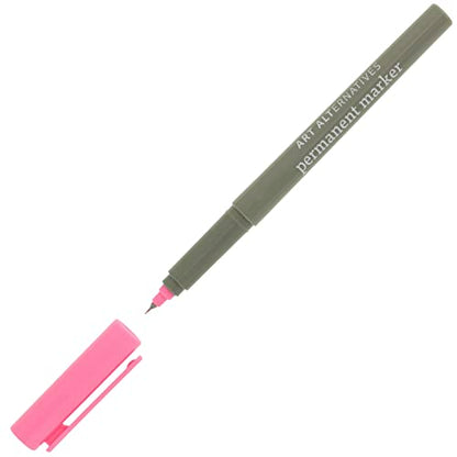 Art Alternatives 영구 마커, 엑스트라 파인, 핑크 - 1.2mm 펠트 펜촉 - 영구 - 다중 표면 - 드로잉 + 글쓰기 + 일러스트레이션 - color: 핑크, size: 1개(1팩)