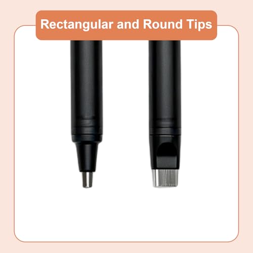 4 Pack Retractable Mechanical Eraser Pen Set (2 Black, 2 White) with 20 Refills (10 Rectangular, 10 Round Tips), Precision Erasers for Artists Drawing, Office & Students - color: Black+white