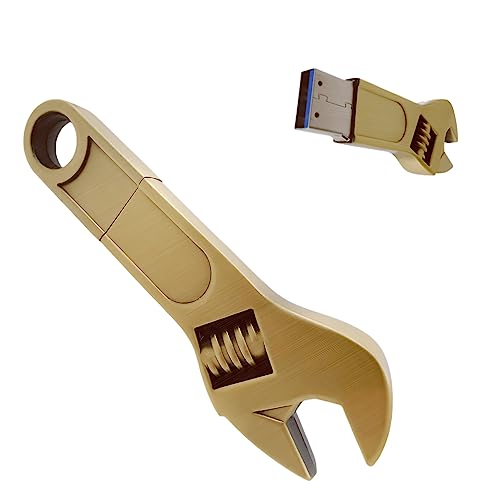 128GB USB 3.0 플래시 드라이브 메탈 렌치 고속 전송 속도 펜드라이브 메모리 스틱 샴페인 - color: 렌치