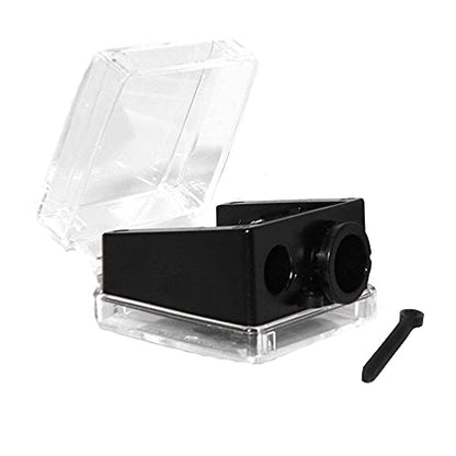 Palladio Double Barrel 3 in 1 Cosmetic Pencil Sharpener with Cover, Stainless Steel Blade, Size Adjuster, Essential for Small and Extra Large Lip Liner, Eyeliner, Brow Pencils