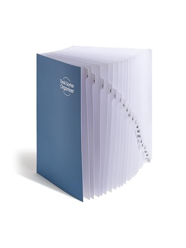 Smead Expandable Office Desk File Sorter, Office Supplies, Alphabetic (A-Z) and Numeric(1-20) Desk Organizer, 20 Indexing Dividers, Laminated Tabs, Legal Size, Blue, Office Desk Accessories (89237) - color: Alphabetic - Blue, size: Legal