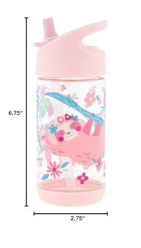 Stephen Joseph, Kids Flip Top Water Bottle, 10 oz Tritan BPA Free, Water Bottle for Girls & Boys, Back to School Flip Top Bottle, Sloth - color: SLOTH