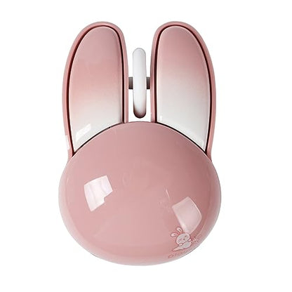 Wireless Mouse, Cute Bunny Bluetooth Dual-modes, Pink, Unisex - color: Pink