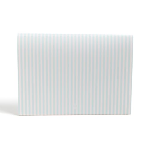 U Brands 13 Pocket Poly Expandable File, 13" x 9.65" x 1.5", Muted Prep Blue Stripes, Letter Size
