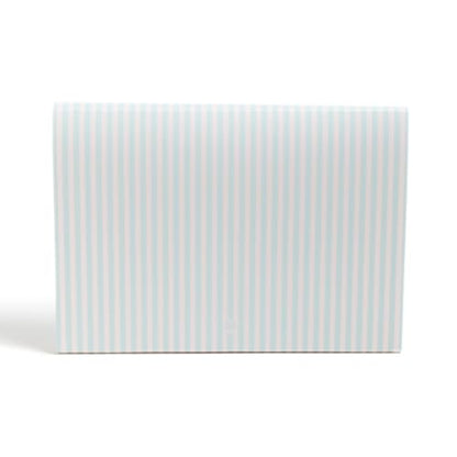 U Brands 13 Pocket Poly Expandable File, 13" x 9.65" x 1.5", Muted Prep Blue Stripes, Letter Size