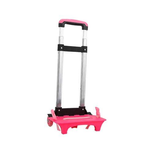 Backpack Hand Truck, Compact Portable Backpack Trolley, Luggage Cart, Foldable Wheeled Hand Trolley, Style A (2 Wheel Pink) - color: Style a (2 Wheel Pink)