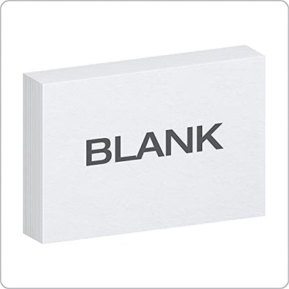 Oxford Index Cards, Index Cards, Blank on Both Sides, White, Cards (40177), 4x6,100 Count (Pack of 5)