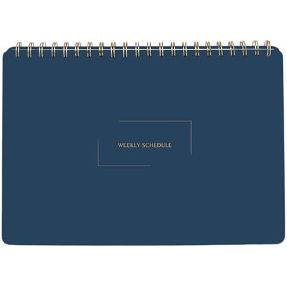Undated Weekly Business Planner | 8.25” x 11.75” ADHD Organizer | Premium Multi-Layout Schedule | Navy | Landscape Layout - color: Navy, size: Weekly Schedule - Landscape