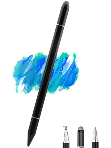 Stylus Pens for iPad,3 in 1 Ballpoint Pen, Fiber Tip & Clear Disc Capacitive Stylus iPad Pencil for Apple iPhone/iPad Pro/Mini/Air/Android/Microsoft/Surface/Switch 2 All Capacitive Touchscreen - Black - color: Green