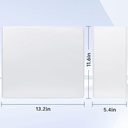 Comix Durable 3 Ring Binder, 5 inch D Ring Binders, Hold 950 Sheets of US Letter Size Paper, 2 Pack (White) - color: White, size: 5 Inch, style: 2 Pack