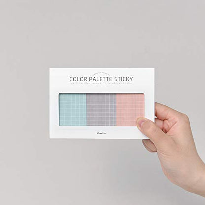Monolike Color Palette Sticky Grid 300 C Set 4p - Self-Adhesive Memo Pad 30 Sheets - color: Grid 300 C