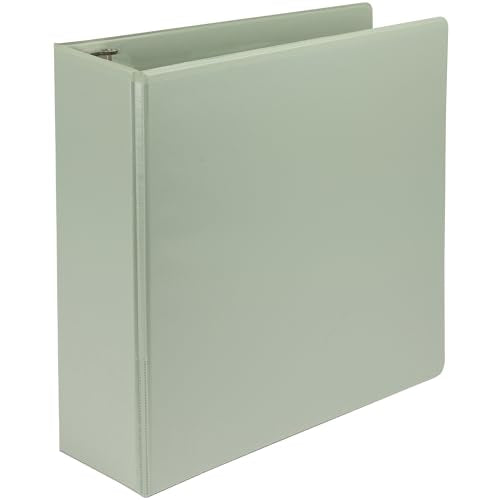 Samsill Plant-Based 3 Inch Durable D-Ring, View Binder, Eco-Friendly, USDA Certified Biobased, Single, Dusty Green - color: Sage Green, size: 3-Inch