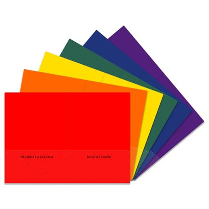 StoreSMART® School/Home Folders - 6-Pack - 6 Colors! - Letter-Size Twin Pocket - Durable, Archival Plastic - Made in U.S.A - SH900PCP6ENG - size: 1 six-pack (6 total)