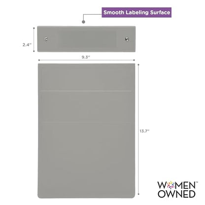 Carstens 2-Inch Heavy Duty 3-Ring Binder - Top Opening, Ash Gray, Durable Plastic, No-Gap Rings, Waterproof Cover, No Pockets, Holds 300 US Letter Sheets, BPA-Free, Made in USA (2872-3R), Case of 16 - color: Gray, size: Case of 16