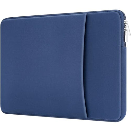 14 Inch Laptop Sleeve Shockproof Padded Carrying Case Computer Protective Cover Bag with Pocket Compatible with 14 Inch Acer ASUS HP Dell Chromebook Thinkpad Notebook, Navy Blue - color: Navy Blue, size: 14"