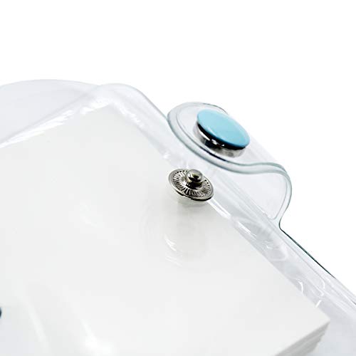 2 Pack Mini Transparent 3-Ring Binder Covers Clear Soft PVC Notebook Round Ring Binder Cover Protector Snap Button Closure Loose Leaf Folder with Blank Inner Papers