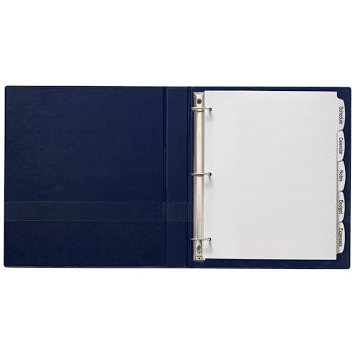 Avery Big Tab Printable White Label Dividers for 3 Ring Binders, 5 Tabs per Set, White, Great for Office Supplies, School Supplies, Organizing, and More (20 Sets of 14434) - size: One Size, style: 20 Sets