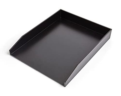 Staples Front‑Load Stackable Plastic Letter Tray, Black, 2‑Pack – Desktop Paper Organizer for Office Files & Documents - size: 1 Pack, style: Letter Tray (Front-Load)