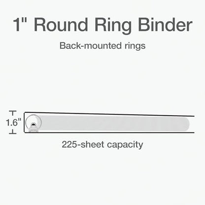 Oxford 1 Inch Binder, Durable 3 Ring 1 Inch with View Cover, XtraLife Hinge, Non-Stick PVC-Free, Blue, 225-Sheet Capacity, Single Binder (1017670) - color: Blue, size: 1 Inch
